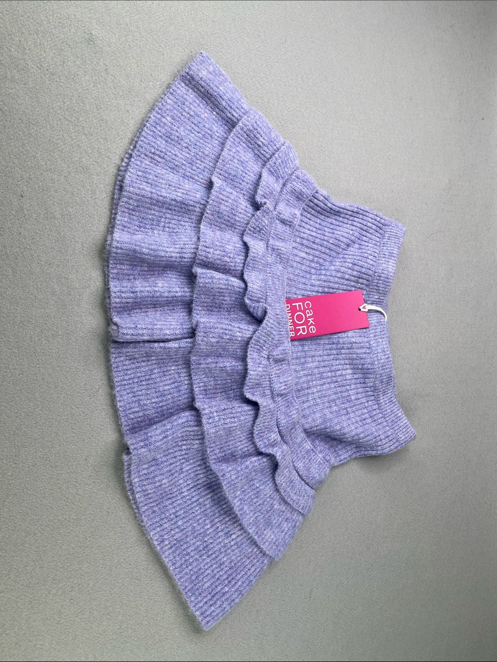 Cake for Dinner Lavender Ruffled Knit Mini Skirt Womens Small Kensington Purple